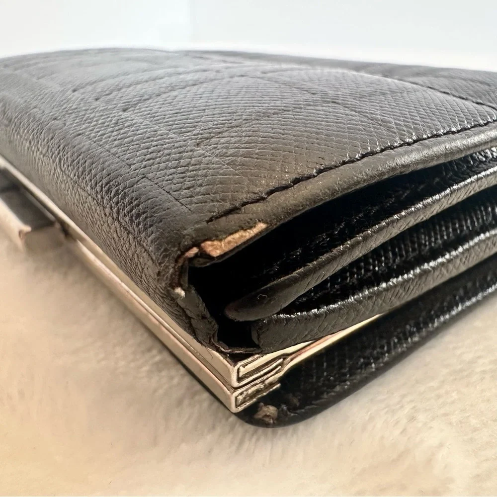 Burberry Black Leather Bifold Wallet